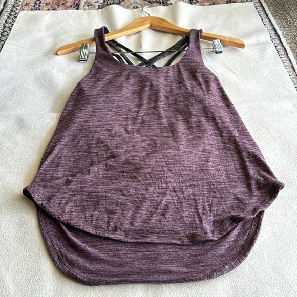 Lululemon Athletic Tank Top With Bra Built in Open Back - Picture 4 of 10